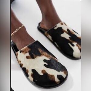 Stylish Cow hair pint  Slip-On Mules by ASOS